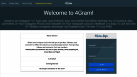What 4gram.io website looked like in 2019 (5 years ago)
