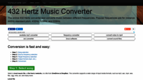 What 432hzconverter.com website looked like in 2019 (4 years ago)