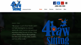 What 4pawsitting.com website looked like in 2019 (4 years ago)