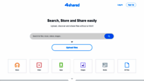 What 4shared.com website looked like in 2020 (4 years ago)