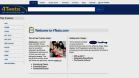 What 4tests.com website looked like in 2020 (4 years ago)