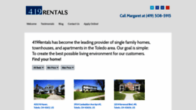What 419rentals.com website looked like in 2020 (4 years ago)