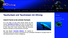 What 4diving.de website looked like in 2020 (3 years ago)