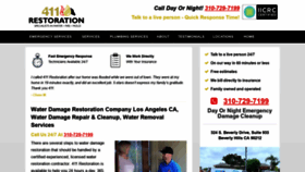 What 411restoration.com website looked like in 2020 (3 years ago)