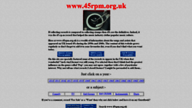 What 45-rpm.org.uk website looked like in 2020 (3 years ago)