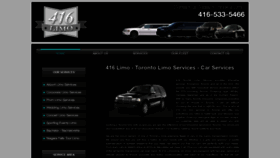 What 416limo.ca website looked like in 2020 (3 years ago)