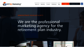 What 401k-marketing.com website looked like in 2021 (3 years ago)
