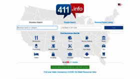 What 411.info website looked like in 2021 (3 years ago)