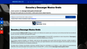 What 40discos.cc website looked like in 2021 (2 years ago)