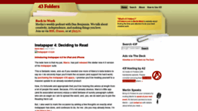 What 43folders.com website looked like in 2021 (2 years ago)