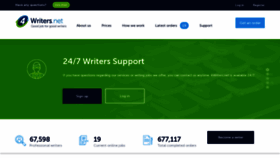 What 4writers.net website looked like in 2021 (2 years ago)