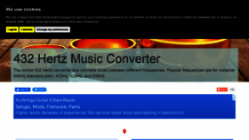 What 432hzconverter.com website looked like in 2022 (1 year ago)