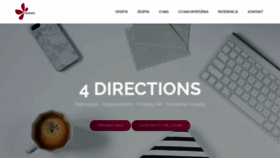 What 4directions.pl website looked like in 2022 (1 year ago)