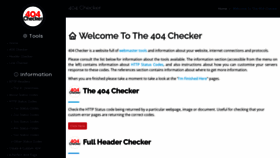 What 404checker.com website looks like in 2024 
