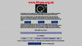 What 45-rpm.org.uk website looks like in 2024 