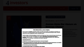 What 4investors.de website looks like in 2024 