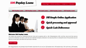 What 500paydayloans.net website looked like in 2012 (11 years ago)