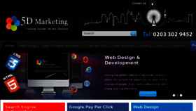 What 5dmarketing.co.uk website looked like in 2013 (10 years ago)