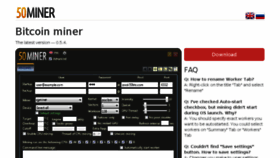 What 50miner.org website looked like in 2014 (11 years ago)