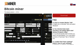 What 50miner.org website looked like in 2015 (10 years ago)