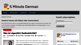 What 5-minute-german.com website looked like in 2015 (8 years ago)