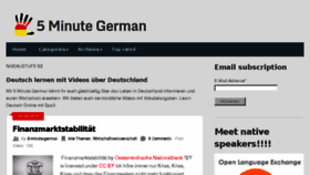 What 5-minute-german.com website looked like in 2016 (8 years ago)