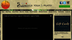 What 5elementsyoga.com website looked like in 2017 (7 years ago)