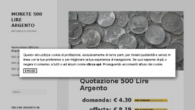 What 500lireargento.it website looked like in 2017 (7 years ago)
