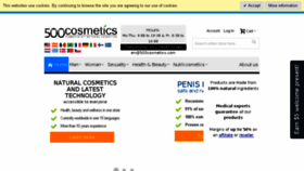 What 500cosmetics.com website looked like in 2017 (6 years ago)