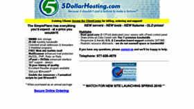 What 5dollarhosting.com website looked like in 2017 (6 years ago)