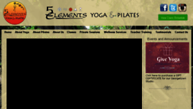 What 5elementsyoga.com website looked like in 2018 (5 years ago)