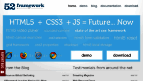 What 52framework.com website looked like in 2018 (7 years ago)