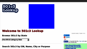 What 501c3lookup.org website looked like in 2018 (5 years ago)