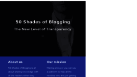 What 50shadesofblogging.com website looked like in 2018 (5 years ago)