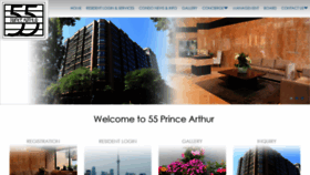 What 55princearthur.com website looked like in 2018 (5 years ago)