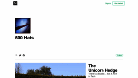 What 500hats.com website looked like in 2019 (5 years ago)