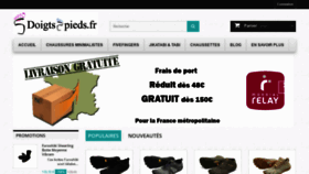 What 5doigts2pieds.fr website looked like in 2019 (4 years ago)