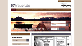 What 57trauer.de website looked like in 2019 (4 years ago)
