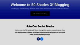What 50shadesofblogging.com website looked like in 2019 (4 years ago)