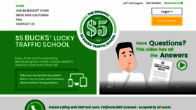 What 5buckslucky.com website looked like in 2019 (4 years ago)