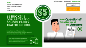 What 5dollartrafficschoolfamily.com website looked like in 2020 (4 years ago)