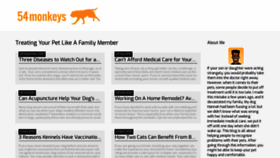 What 54monkeys.com website looked like in 2021 (4 years ago)