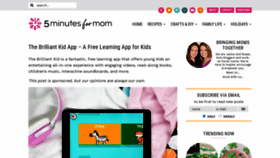 What 5minutesformom.com website looked like in 2021 (3 years ago)