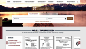 What 57trauer.de website looked like in 2021 (2 years ago)