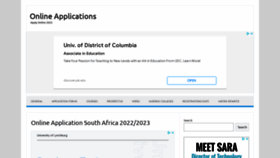 What 50applications.com website looked like in 2022 (1 year ago)