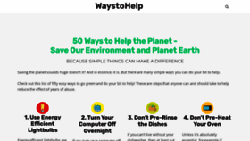 What 50waystohelp.com website looked like in 2022 (1 year ago)