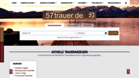 What 57trauer.de website looked like in 2023 (This year)
