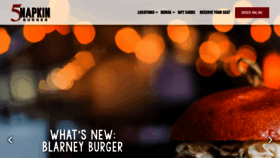 What 5napkinburger.com website looks like in 2024 