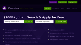 What 6figurejobs.com website looked like in 2015 (9 years ago)