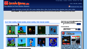 What 66arcadegames.com website looked like in 2018 (5 years ago)